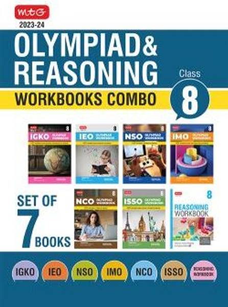 MTG Olympiad Workbook and Reasoning Book Class 8 Combo for NSO-IMO-IEO-NCO-IGKO-ISSO (Set of 7 Books) - SOF Olympiad Preparation Books For 2023-2024 E...