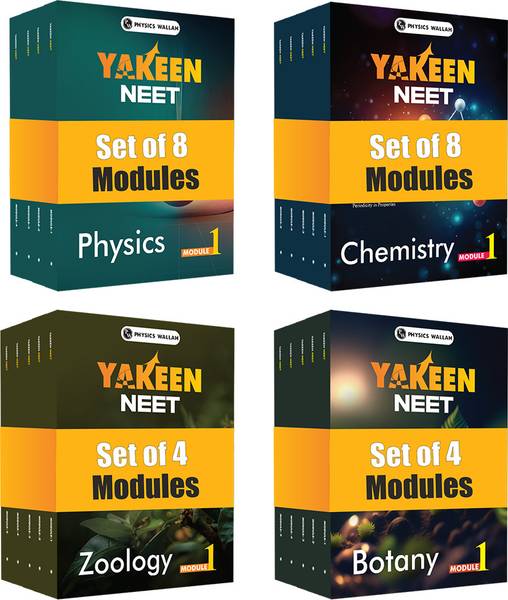 PW Yakeen For NEET Droppers Physics, Chemistry, Botany and Zoology Modules with Solutions & 24 OMR Sheets Combo Set of 24 Books (2025 Edition)