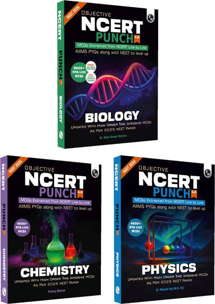 PW Objective NCERT Punch 4.0 Physics, Chemistry, Biology For NEET 2026 with 1 Disc