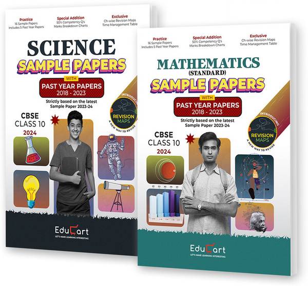 Educart CBSE Class 10 Sample Papers Bundle Science & Maths 202324
