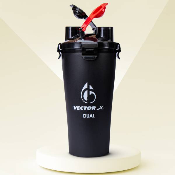 VECTOR X Dual Shaker Bottle Protein Shake | Gym Shaker | Sipper Bottle |Leak Proof Shaker 700 ml Shaker