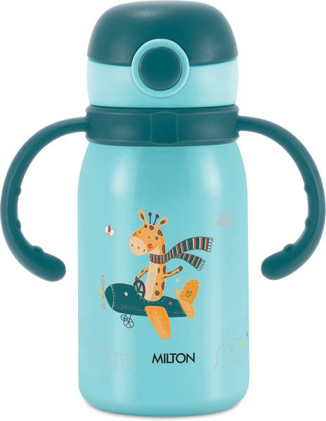 MILTON Kiddo 300 Thermosteel Vacuum Insulated Water Bottle with Spout Lid, 275 ml, Blue 275 ml Shaker