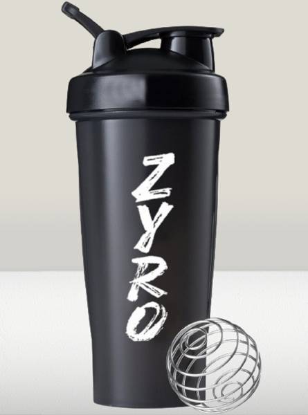 ZYRO Protein Gym Shaker with Stainless Steel Mixer Ball for Protein Shakes 650 ml Shaker