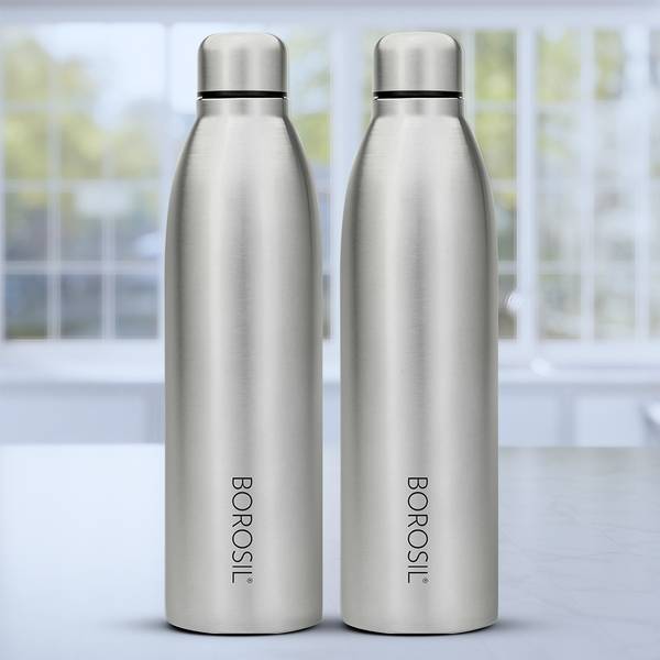 BOROSIL Juno 950 ml Single Wall Stainless Steel Water Bottle, Bottle for Fridge 950 ml Bottle