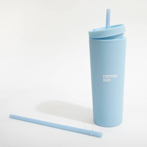 Caf Coffee Day Rubber Sipper with Lid and Straw 530 ml Shaker
