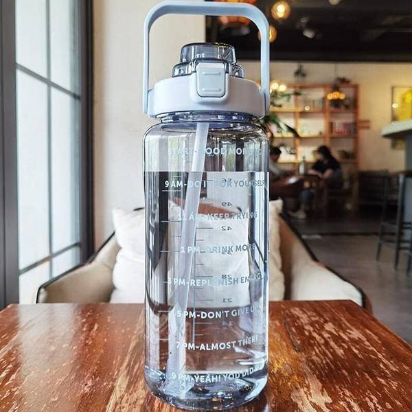 Btop Unbreakable 2 Litre Water Bottle With Straw & Handle, Water Bottles 2000 ml Bottle