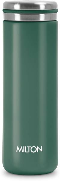 MILTON Shiny 300 Thermosteel Insulated Water Bottle, 300 ml, Green 300 ml Bottle