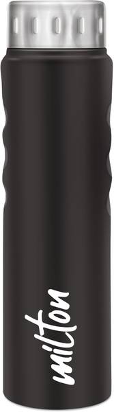 MILTON Stream 1000 Stainless Steel Water Bottle, 1030 ml, Black 1030 ml Bottle