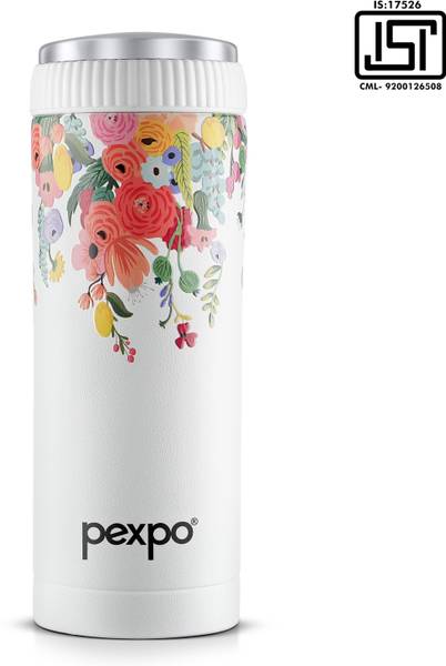 pexpo Vacuum Insulated UV Printed Water Bottle, Stainless Steel Hot & Cold, Crypto 500 ml Flask