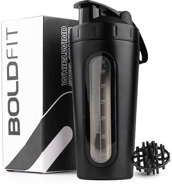 BOLDFIT Steel Shaker Bottle Shaker for Gym Protein Shake Mixer Gym Bottle Sipper Bottles 700 ml Shaker