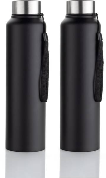 ELINOR AMAZING SINGLE WALL STAINLESS STEEL BOTTLE IN BLACK COLOR FOR KIDS AND ADULTS 1000 ml Bottle