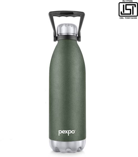 pexpo 24 Hrs Hot and Cold Vacuum Insulated Water Bottle With Carry Handle, Echo 1500 ml Flask