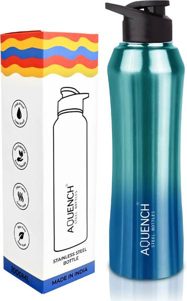 AQUENCH Rush Metallic Steel Sipper Water Bottle for Adults Steel Sipper Bottle 1000 ml Sipper