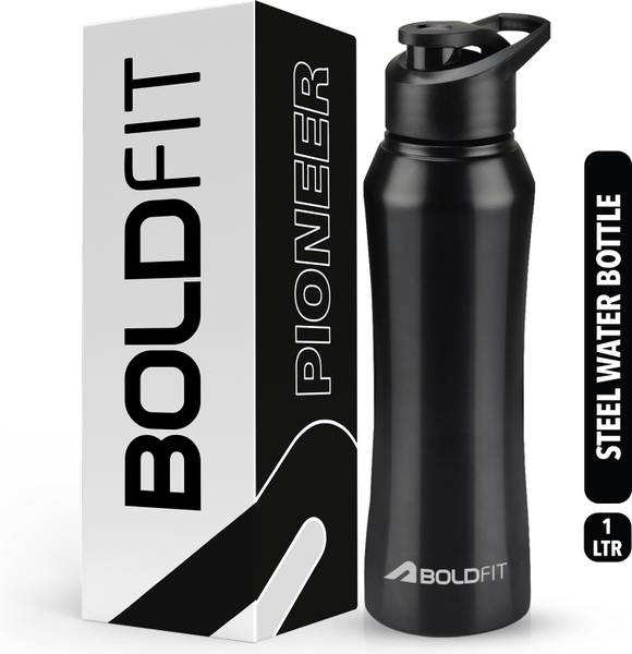 BOLDFIT Steel Water Bottle Sipper Bottles for Adults & Kids for Home Gym Office 1 Litre 1000 ml Shaker