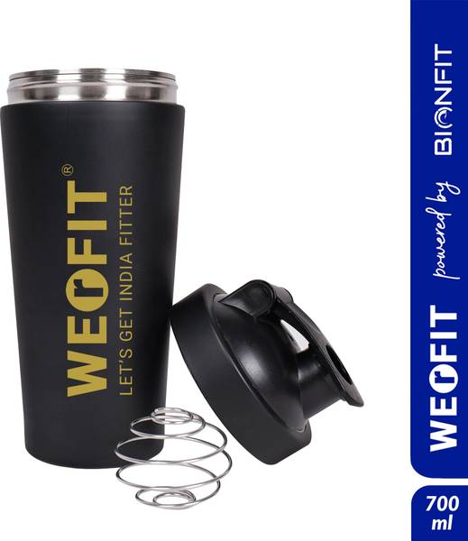 WErFIT Stainless Steel Gym Shaker Bottle for Protein Shake, Sports and Hiking Bottle 700 ml Shaker