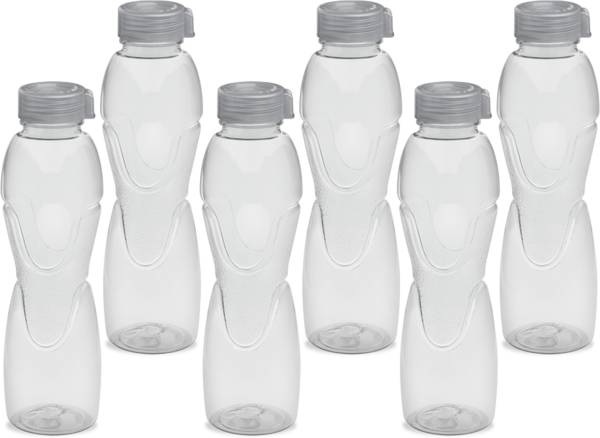 MILTON Mayo Pet Water Bottle Set of 6, 1 Litre Each, Grey 1000 ml Bottle