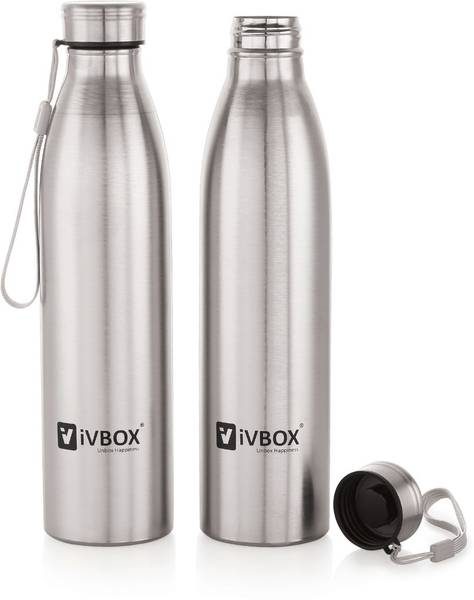 iVBOX Flavour-1Ltr Stainless Steel Leak-Proof Fridge Water 1000 ml Bottle