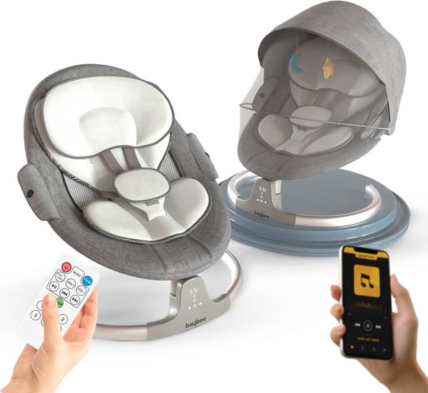 baybee Electric Swing Cradle for New Born Baby with Adjustable Swing Speed, Remote Bouncer