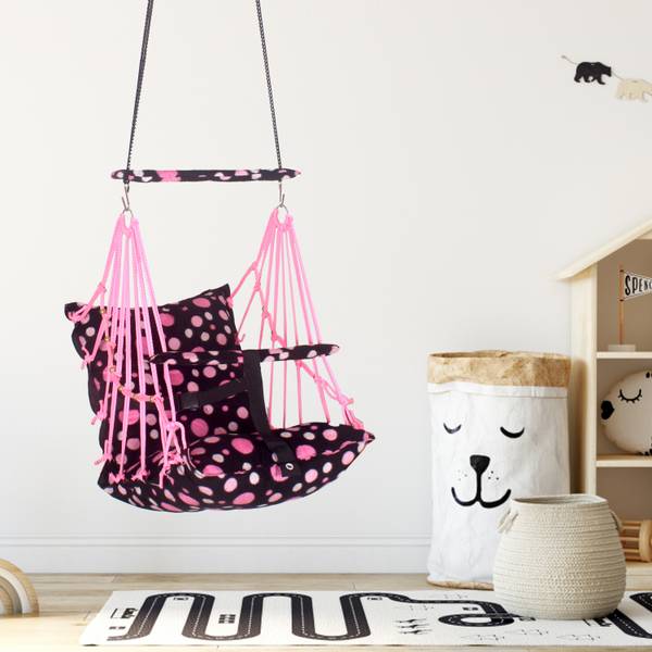 Windson Craft Cotton baby swing for Kids children jhula chair 1-6 Years Folding & Washable Swings