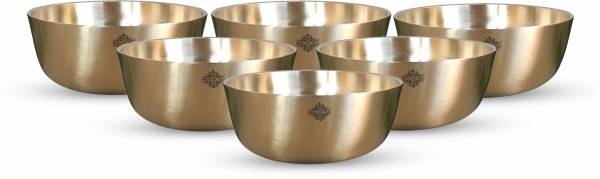 INDIAN ART VILLA Brass Vegetable Bowl Brass Bowl With Matt Finish Design