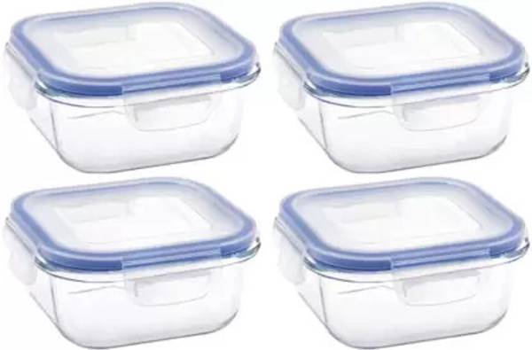 GREATZON ENTEPRISE Glass Mixing Bowl Food Storage Containers with Snap Lock Lids Dishwasher, Freezer -Airtight 530ML Disposable