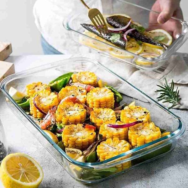 Dinewell Borosilicate Glass New Baking Dish Microwave Oven Safe, 1000 M L Baking Dish