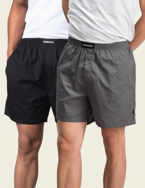 Damensch Cotton Side Pocket Solid Men Boxer