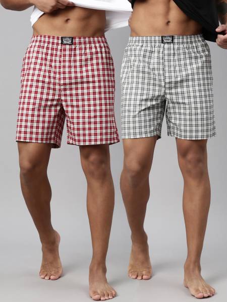 LEVI'S Side Pockets, Tag Free Comfort & Smartskin Technology Style# 024 Woven Cotton Checkered Men Boxer