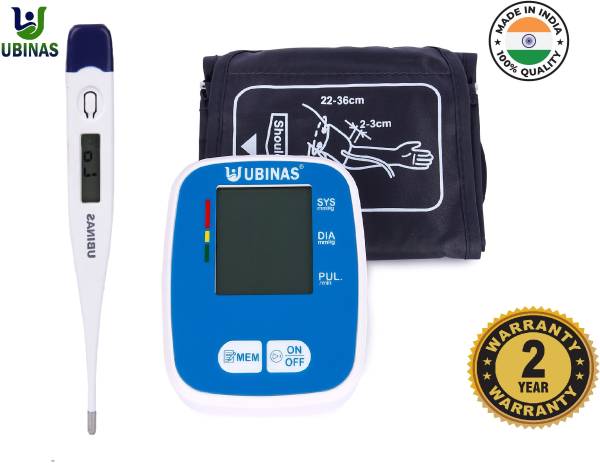 Ubinas Digital Blood Pressure Checking Machine with Digital Thermometer Bp Monitor