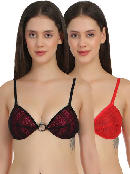 Selfcare Womens Fancy Half Coverage Plunge Bra Women Plunge Lightly Padded Bra