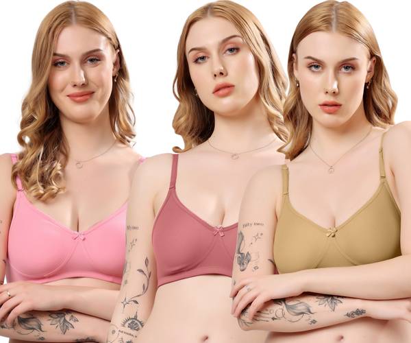 London Hills Women's Everyday Non-Padded Mid Coverage Bra | Daily Wear Adjustable Straps Women Everyday Non Padded Bra