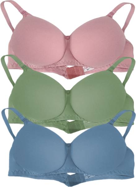 Arc de Shapes Lightly Padded T-shirt Bra for Women with Adjustable Strasps Combo Women Everyday Lightly Padded Bra