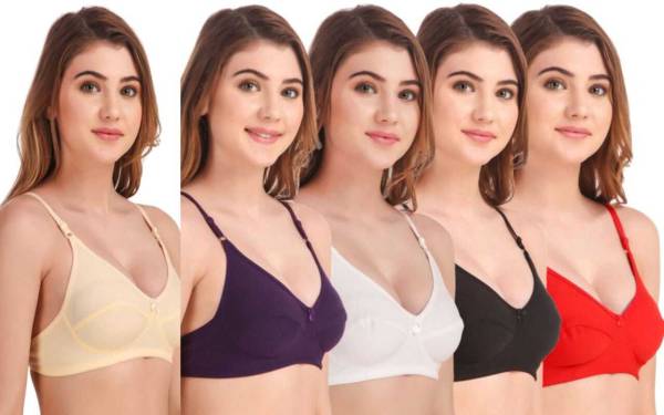 j.MOMANI bra combo pack of 6\bra cotton new combo\women cotton bra  multicolor Women Full Coverage Non Padded Bra - Price History
