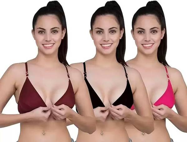 ASKFOR GAREMENTS Front Open Bra combo Women Plunge Non Padded Bra