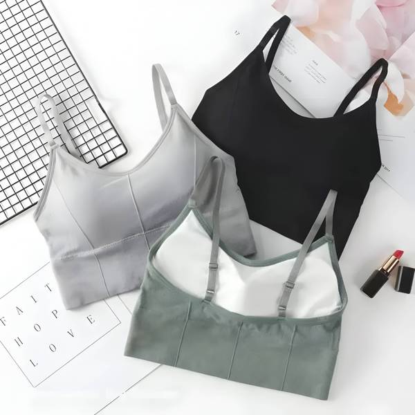 D&H Self Design Women Sports Lightly Padded Bra
