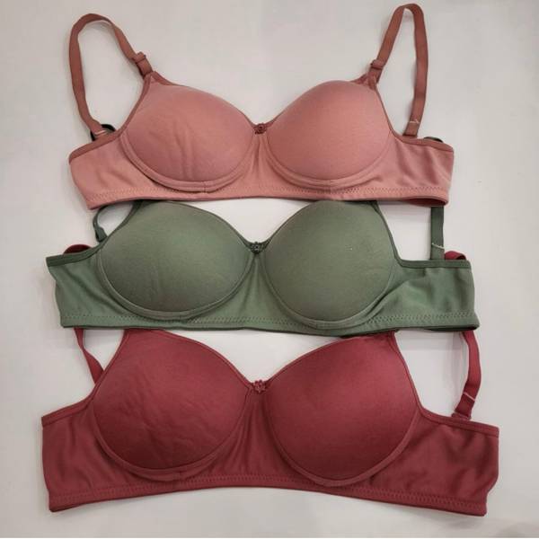 Wonkey Pack of 3 Padded Bra Women Push-up Lightly Padded Bra