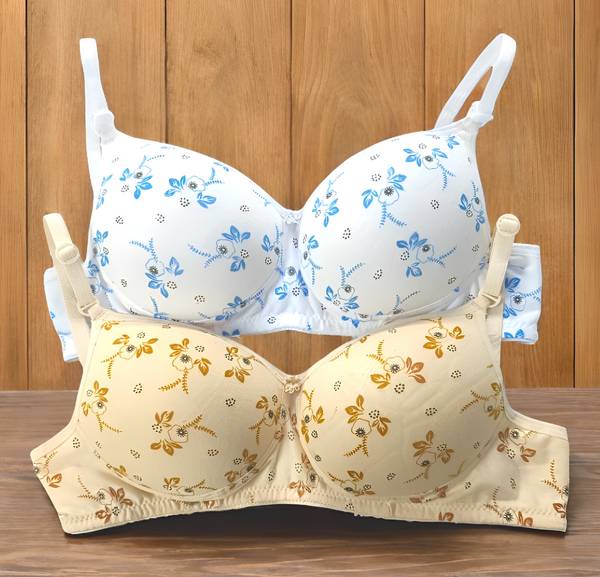 Anamta Pack of 2 Padded print bra Women Push-up Lightly Padded Bra