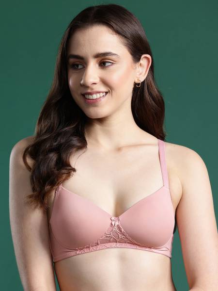 LEADING LADY Leading Lady Solid Lightly Padded Lace Bra for Women Women T-Shirt Lightly Padded Bra