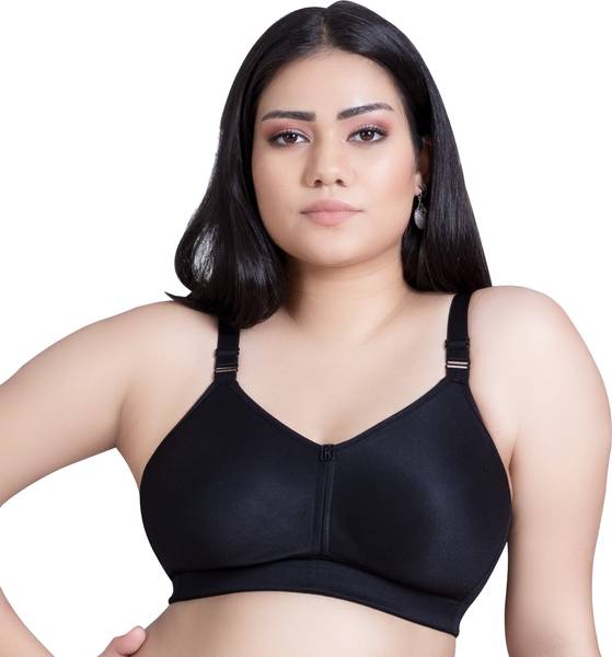 Trylo RIZA T-FIT-40-BLACK-C-CUP Women Full Coverage Non Padded Bra