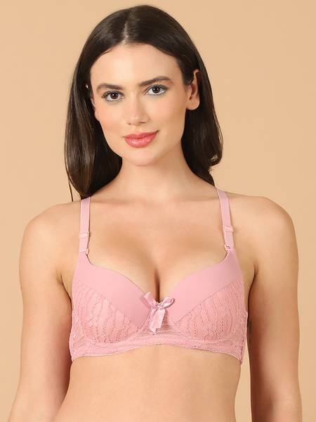PrettyCat PrettyCat Women Lightly Padded Underwire T-shirt Bra With Lace. Women T-Shirt Lightly Padded Bra