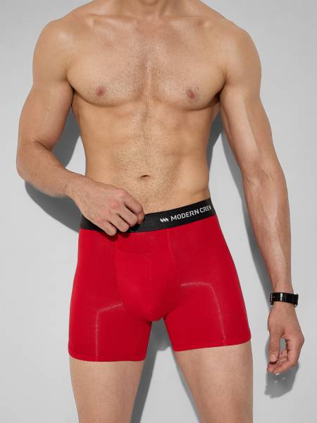 Modern Crew Men Ultrasoft Micromodal Solid Underwear Trunk Brief