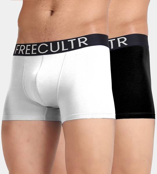 FREECULTR Men Organic Cotton Trunks, Ultrasoft Waistband, Premium Snug-Fit Underwear Brief