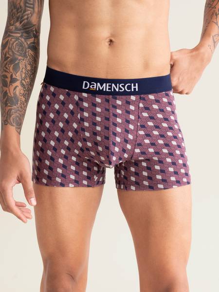 Damensch Men Combed Cotton Moisture Wicking Red Brief