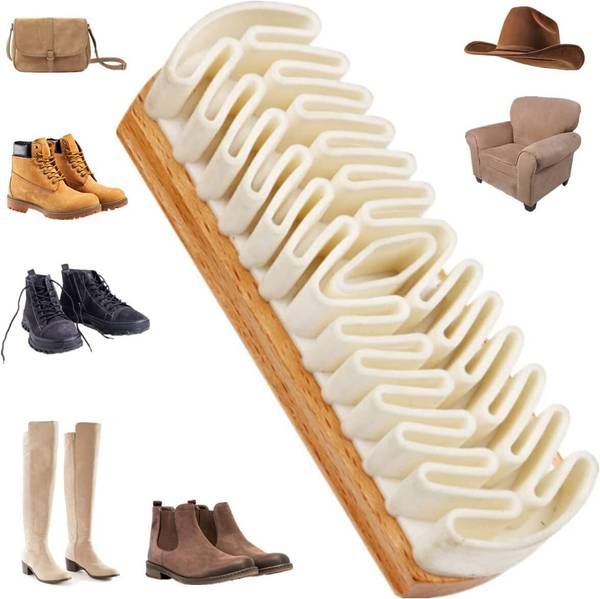 HIKIN SUPERMARKET Magic Suede Brush Shoe Cleaning Brush, Suede Brush for Shoes, TPR Dry-Brushing Brush