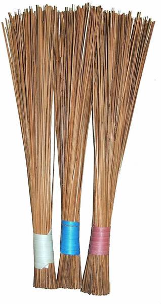 ROOPSE coconut fiber broomstick for wet floor outdoor garden cleaning pack of 3 Coconut Fiber Wet and Dry Broom