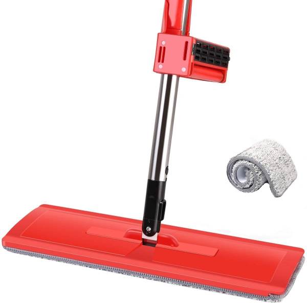 MAAUVTOR Microfiber Flat Magic Mop Floor Cleaning Hand Free Squeeze Mop for Household Microfibre Wet and Dry Brush