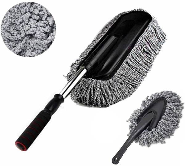 LOYZO Microfiber Feather Duster Extendable Car Cleaning Wet and Dry Brush(Pack of 2) Wet and Dry Duster