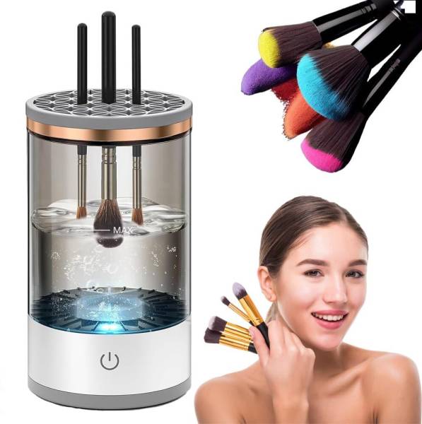 XENGVA Electric Makeup Brush Cleaner Makeup Brush Holder Organizer, USB Rechargeable