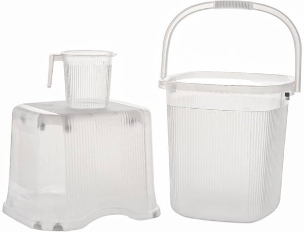 NAYASA Rimmy Transparent Bucket Set 25 L Plastic Bucket