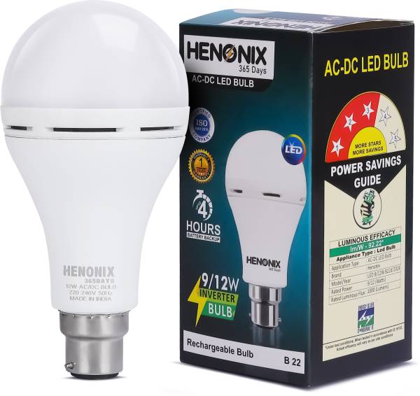 HENONIX 12 W Round B22 Inverter Bulb